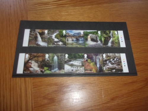 Waterfalls set stamps with - waterfalls,