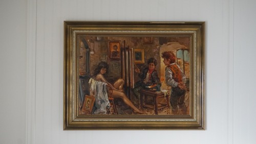 Italian figurative oil - italian,