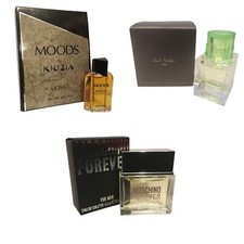 Mens Aftershave Miniature Mini Gift Travel x3 Paul Smith Moschino Krizia