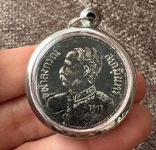 A299 Chang Erawan King rama 5 Silvery pendant amulet talisman Wealth Well-being