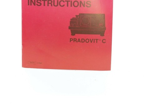 Original instruction manual - instruction,