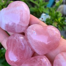 Rose Quartz Palm Heart Natural