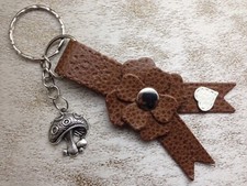 Handmade real leather flower