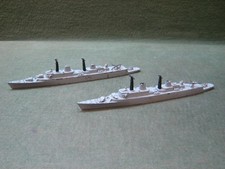 Vintage Tri-ang Minic Ships Model No M785 HMS Devonshire & M784 HMS Kent