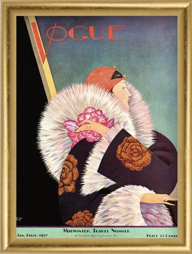 Vogue vintage cover - vintage, wall