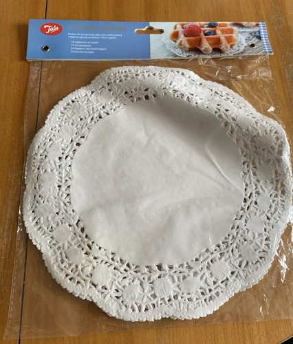 Tala paper doilies round white - paper,