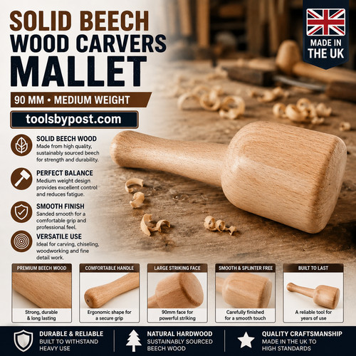 Solid beech wood carvers - solid,