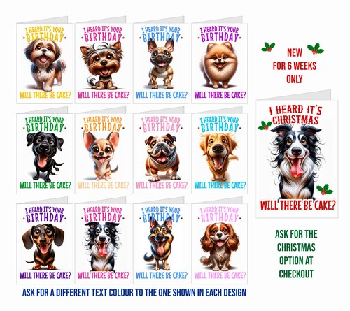 Funny dog birthday card any - birthday,