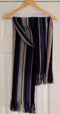 Fat Face Scarf Blue black Grey
