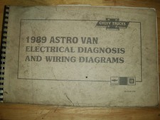 1989 CHEVROLET ASTRO VAN ELECTRICAL DIAGNOSIS / WIRING DIAGRAM SHOP MANUAL