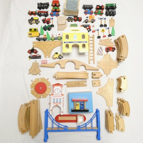 Wooden train set - wooden, track