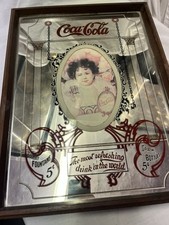 Coca-Cola Vintage Framed Advertising Bar Pub Mirror