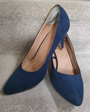 Fiore light navy blue - blue, pointed