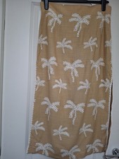 ZARA Embroidered Linen Skirt