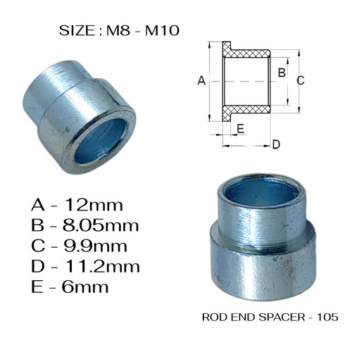 Rod end spacer race - end, rally