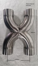 X pipe Mandrel Bend Crossover V8 V12 76mm 3" Stainless Exhaust Balance Pipe