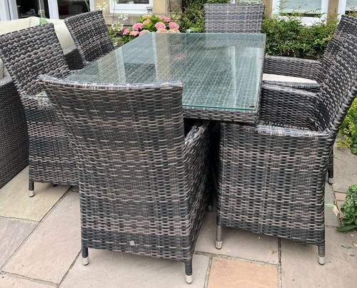 Rattan dining set - dining,