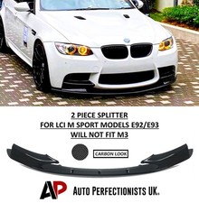 BMW 3 Series E92 E93 LCI Carbon Fibre Front Splitter Spoiler Lip M Sport 08-12
