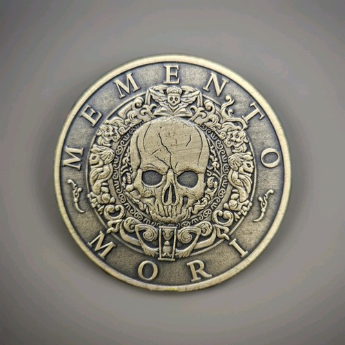Memento mori coin - mori, carpe