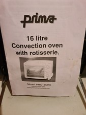 Prima 16ltr Stainless Oven With Rotisserie