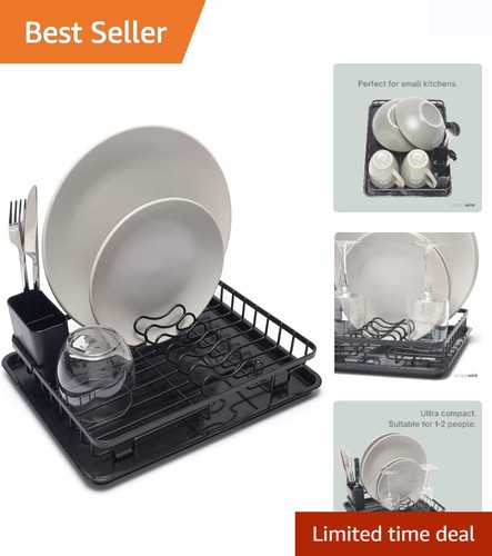 Compact dish drainer - dish,