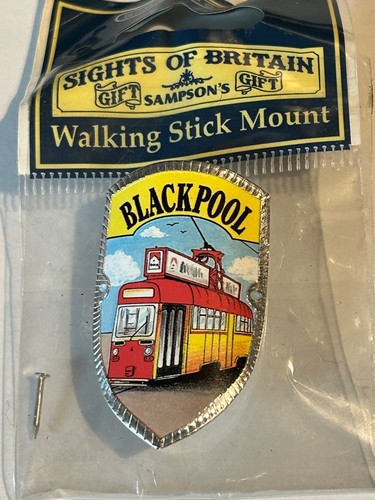 Blackpool walking stick badge - walking,