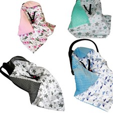 HOODED CAR SEAT BABY FILLED