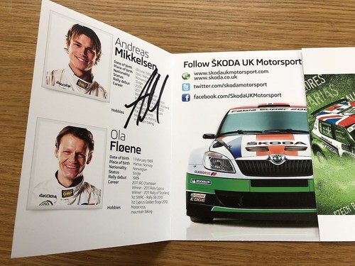 Andreas mikkelsen signed skoda - mikkelsen,