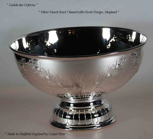 Silver punch bowl mayland - punch, bowl,