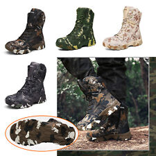 Men's Military Tactical Work Boots Hiking Motorcycle Combat Army Boots Wide Size