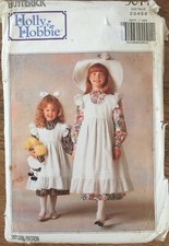 Vintage Butterick 5077 Child’s Holly Hobbie Dress Apron Sewing Pattern Sz2-6