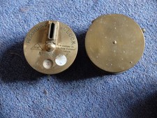 Pair of vintage Brass Night Watchman Recording Clock Dent & unknown one