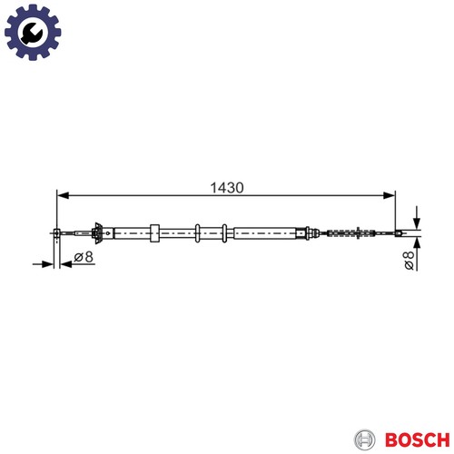 Cable pull parking brake 987 - pull,