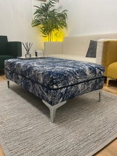 Large Designer Blue & Silver