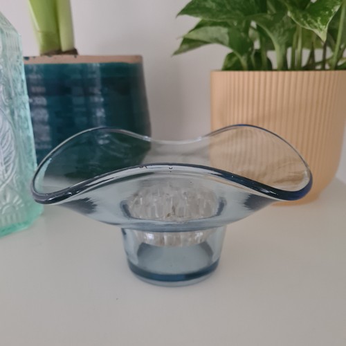 Vintage glass vase with - vintage,