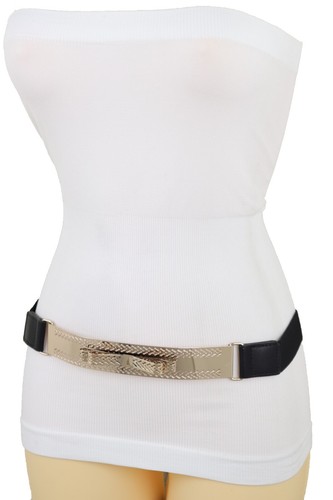 Women black elastic - women, narrow