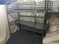 Ikea SVARTA Loft Bed with Desk (No Mattress) 