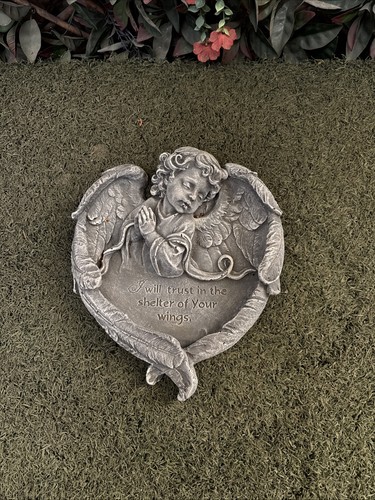 Stone angel cherub memorial - stone,