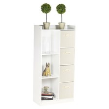Tall Wooden 7 Cube Bookcase