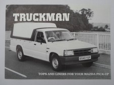 MAZDA B2000 PICK UP with Walker Truckman Top orig 1986 UK Mkt Leaflet Brochure