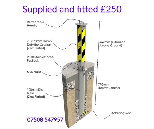 Telescopic security post - telescopic,
