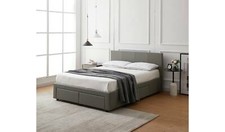 Lavendon 4 Drawer Double Bed Frame Grey Stylish and Functional Bedroom Storage