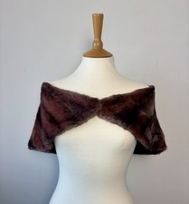 Furnatic Faux Fur Stole – Chocolate Brown – BNWT – Satin Lined Wrap