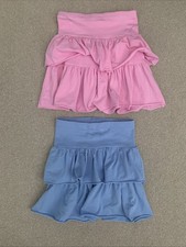 Primark 2x Girls Blue & Pink Tiered Skirts Age 7-8