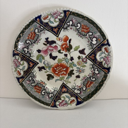 Antique mason plate floral - antique,