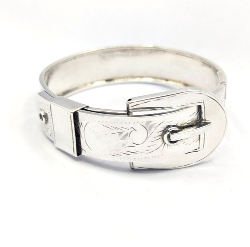 Vintage solid silver - solid, buckle