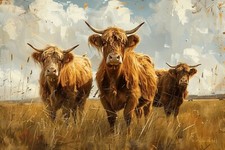Highland Cow Canvas Picture