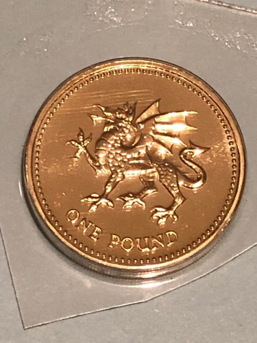 2000 round one pound coin - round,