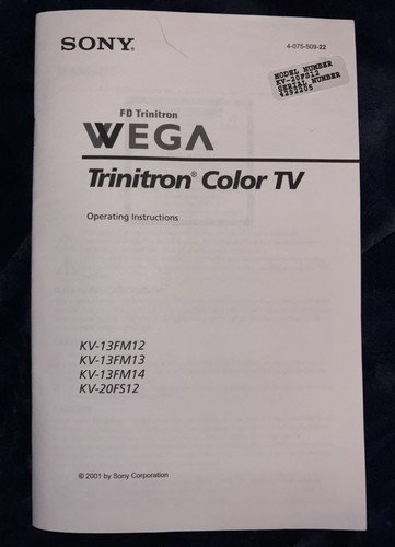 Sony wega trinitron color - sony,