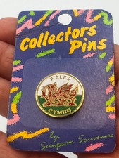 Vintage Pin Badge Wales Welsh Dragon
